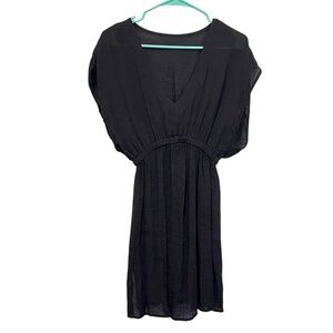 y2k black bat wing empire waist whimsigoth dress